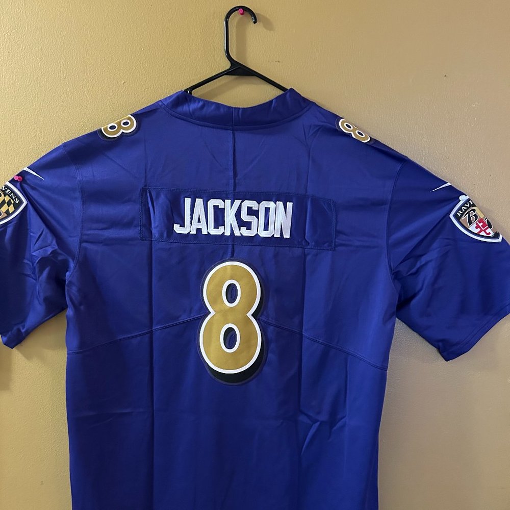 Ravens Lamar Jackson Jerseys #8 Purple Men Size XL